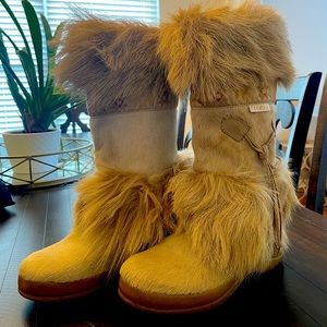 Tecnica Skandia women's BEIGE fur boots